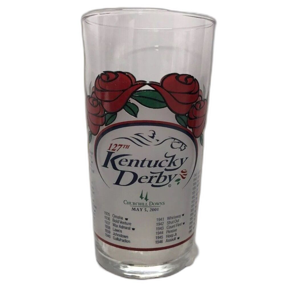 2001 Official 127th Kentucky Derby Mint Julep Glass Churchill Downs Aramark